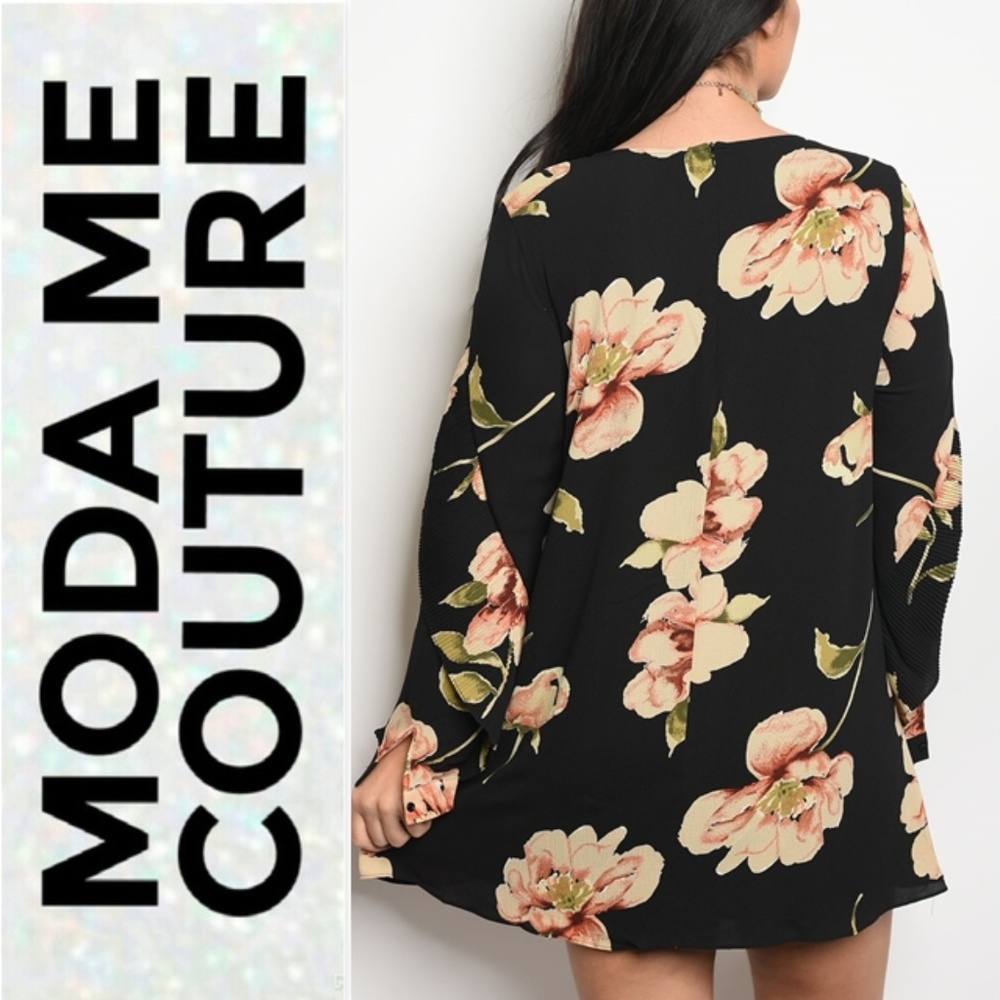 💋LAST CHANCE💋PLUS SIZE FLORAL PRINT DRESS - Picture 3 of 4